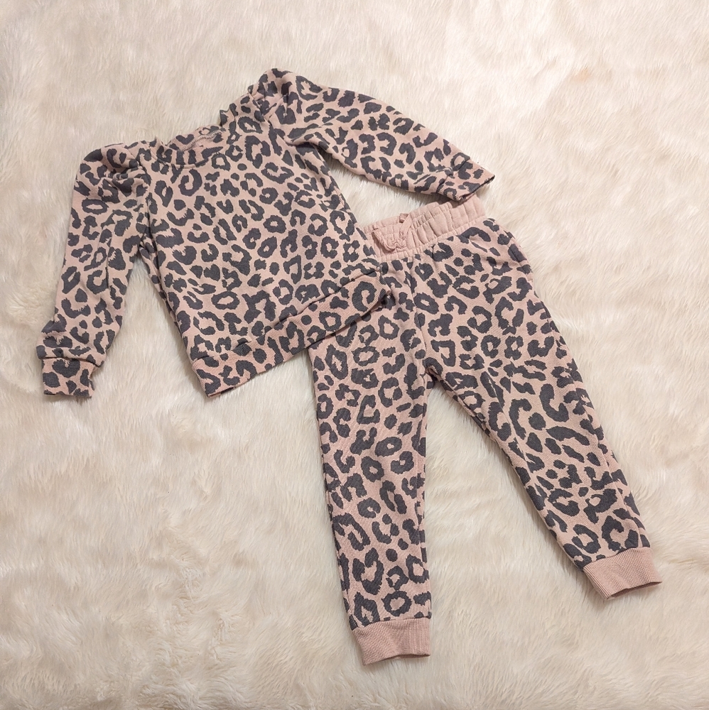 Grayson Mini Leopard Sweat Set 3T